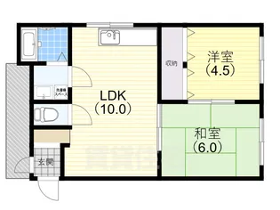 エクラシア鷹取【2階】の間取り