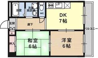 嵐山グリーンハイツ【3階】の間取り