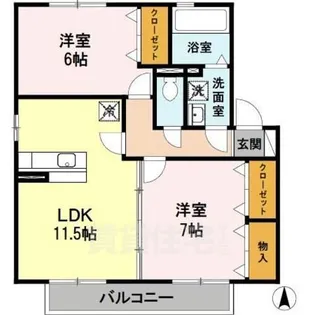 グランシャリオ【2階】の間取り