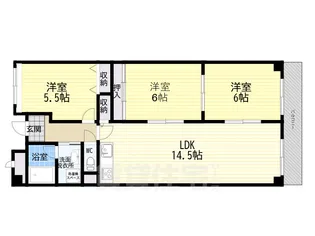 GROOVE門戸厄神【3階】の間取り