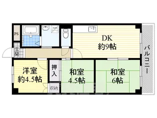 ウエストヒル【4階】の間取り