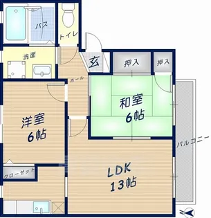 ヴィレッジヒコリー【202号室】の間取り
