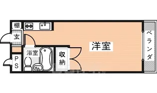 マンション万葉2【3階】の間取り