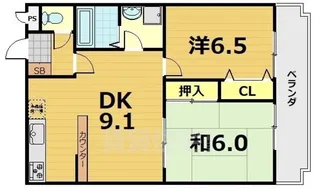 グランデュール桃山【4階】の間取り