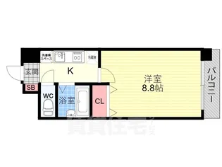 ハウスセゾン朱雀大路【3階】の間取り