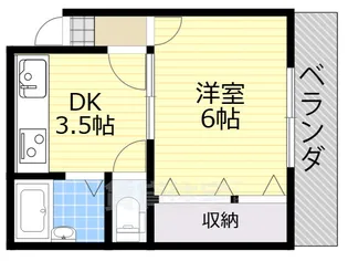 甘樫マンション【2階】の間取り
