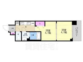 アスヴェル京都西大路SOUTH【4階】の間取り