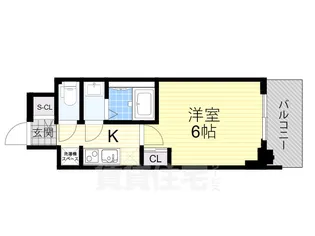 プランドール新北野【3階】の間取り