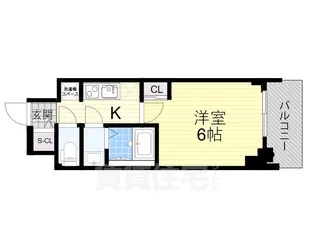 プランドール新北野【3階】の間取り