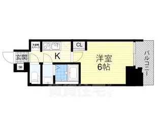 プランドール新北野【9階】の間取り