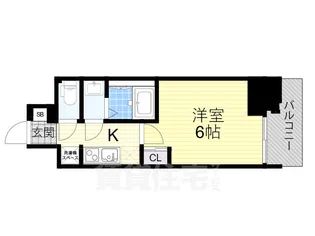 プランドール新北野【9階】の間取り