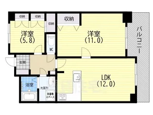 セントラルハイツ神戸橘通【4階】の間取り