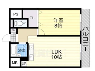 モンテベルデ北田辺【3階】の間取り