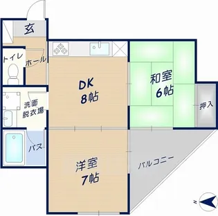 ヴィルドミール佐保川【3階】の間取り