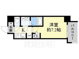 オーキッドレジデンス新大阪【7階】の間取り