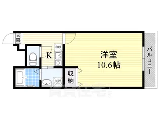アンプルールモンターニュ【201号室】の間取り