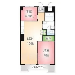 ロンシャン金山【6階】の間取り