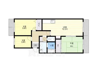 ヴィラ赤とんぼ【3階】の間取り