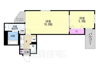 ファーストフィオーレ京都コーヴォ【3階】の間取り