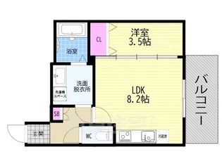 ファーストフィオーレ京都コーヴォ【3階】の間取り