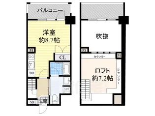 エスリード大阪シティーウエスト【8階】の間取り