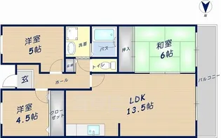 M3タカイ【4階】の間取り