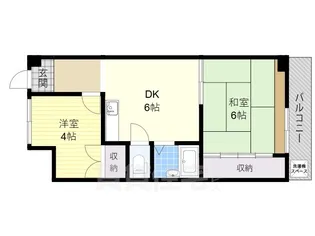 高安A棟【3階】の間取り