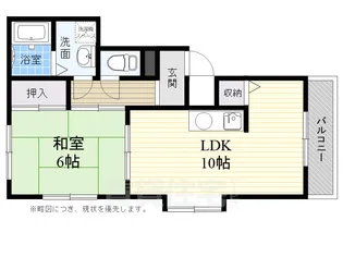 ハイバレーマンション【1階】の間取り