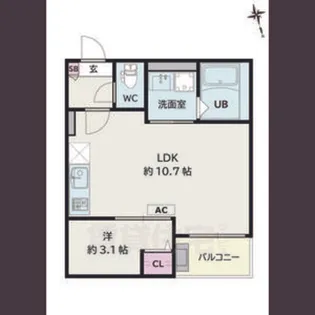 Jack urasato5【3階】の間取り