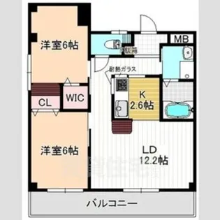 ハイツ幹【2階】の間取り