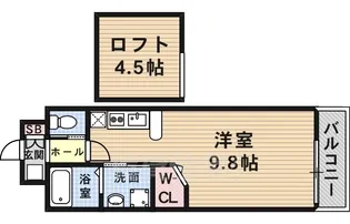 グランドオークKOBE北野【307号室】の間取り