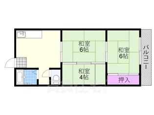 姫島パークマンション【3階】の間取り