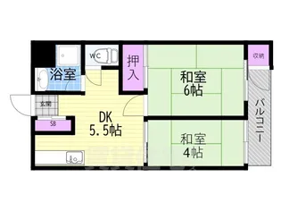 藤岡マンション【4階】の間取り