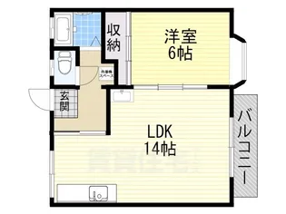 ジュノス唐崎【1階】の間取り