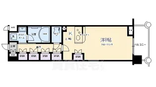 ベラジオ五条堀川【11階】の間取り