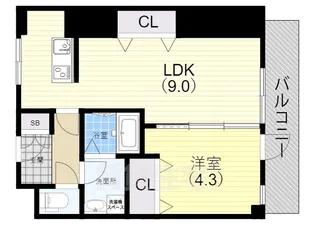 アロハ名谷【1階】の間取り
