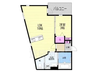 「CANVAS KATSURA」【2階】の間取り