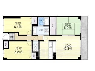 ウエストヒルズI【3階】の間取り