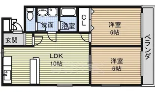 プリンセス瓦町【4階】の間取り