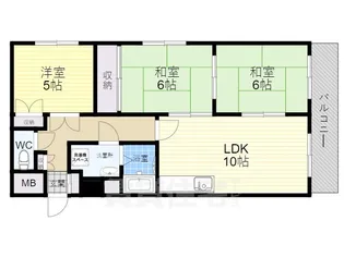 アンシャンテ新大阪【9階】の間取り
