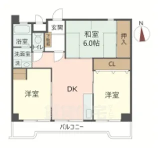 門戸パレス【4階】の間取り