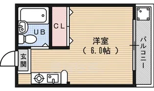 サンハイツ浅野【4階】の間取り