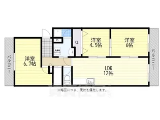 サンヴェール高槻4号棟【4階】の間取り