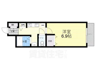 アプリーレ西宮武庫川【6階】の間取り