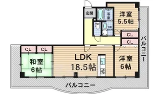 昭和グランドハイツ阿倍野【2階】の間取り