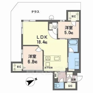 アルテーヌ浜寺元町(213-1)【206号室】の間取り