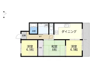 シャレード伊丹【1階】の間取り