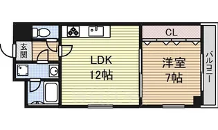 プログレスアサダ瓦町【3階】の間取り