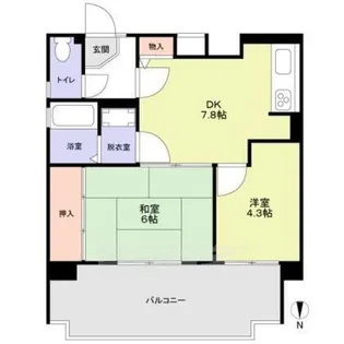 メゾンドール田辺【5階】の間取り