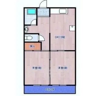 パールハイツくれない【4階】の間取り